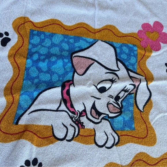 VTG Disney 101 Dalmatians Beach Towel Franco 100% Cotton Made In Brazil 27x53 - Picture 3 of 10